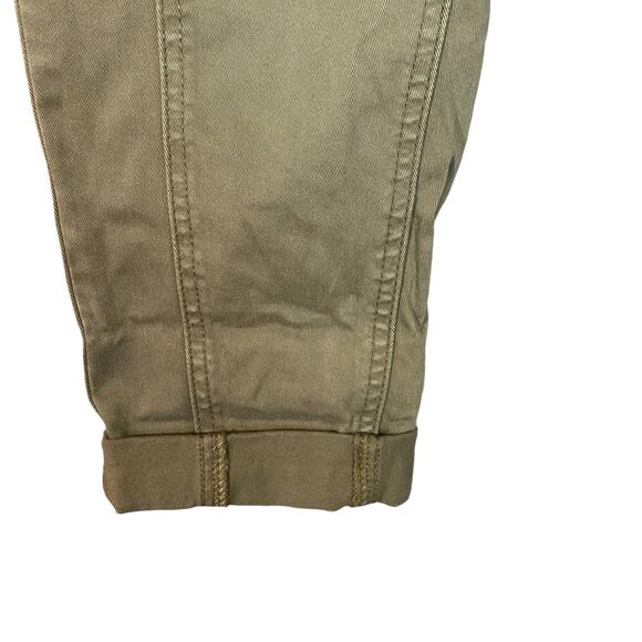 WHBM Olive Jeweled & Beaded Detail Ankle Cuffed Casual Pants Women Sz 0R - Picture 6 of 8